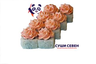 Рис, курочка, огурец, сливочный сыр, соус лава, лист нори. 250гр.