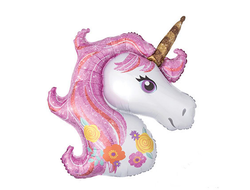 Фольгированная фигура,Волшебный единорог голова.