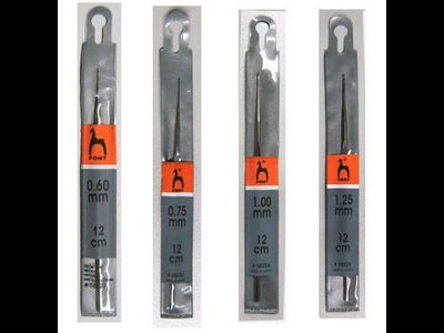 58223  PONY Крючки вязальные 12 см 0.75 мм