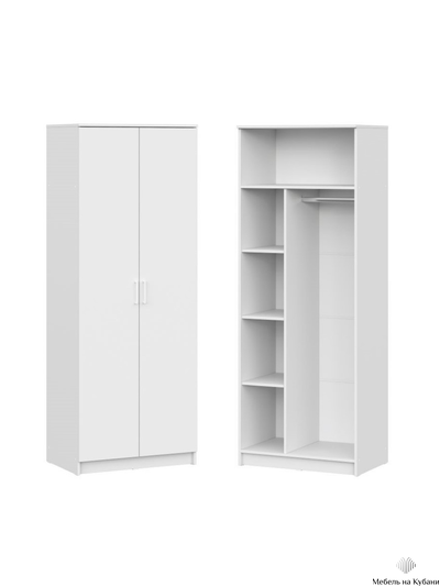 ШК 2 шкаф распашной Белый текстурный