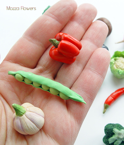 Овощи из полимерной глины улучшенные.