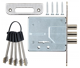 Замок врезной САМ ЗВ8-8У/15 (3 ригеля) с планкой сувальдный