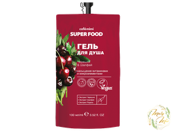 ГЕЛЬ ДЛЯ ДУША "ЧЕРЕШНЯ И ШАЛФЕЙ", SUPER FOOD, CAFE MIMI, 100 ML