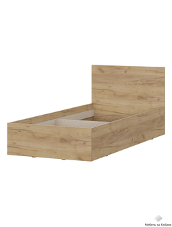 МСП 1 Кровать 0,9 м Дуб Золотой/Камень тёмный (без основания)