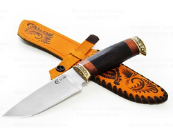 Охотничий нож из порошковой стали М390 «Сокол» рукоять из ценных пород дерева