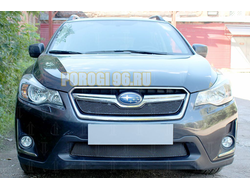Защита радиатора Subaru XV (рестайлинг) 2016-2017 black верх PREMIUM