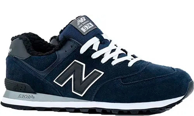 New Balance 574 Dark Blue Big Size С Мехом