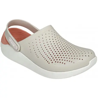 CROCS LITERIDE CLOG КРЕМОВЫЕ С РОЗОВЫМ