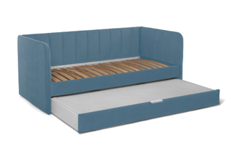 Кровать мягкая в ткани микровелюр (цвет 017) 90*180