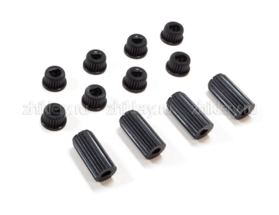 Универсальный комплект, Ручек для плит (черные) 4 шт