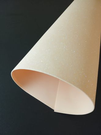 Глиттерный фоамиран, цвет персик, 20*30 см, толщина 2 мм