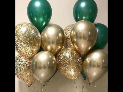 Набор шаров "Золотой изумруд"