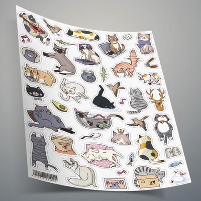 Набор стикеров: эстетичные наклейки, наборы наклеек для ежедневника, творчества, учебы | Стикерпак 4 листа