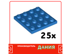 Plate 4 x 4, Blue (30310) / 25 шт.