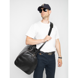 Кожаный портплед / дорожная сумка Goffredo 
Premium black (арт. 4045-51)