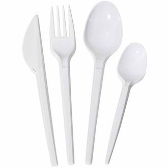 ერთჯერადი პლასტმასის კოვზი - ჩანგალი 100ც