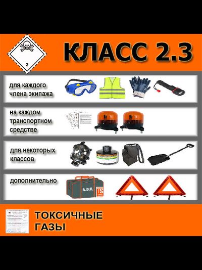 КОМПЛЕКТ ADR КЛАСС 2.3