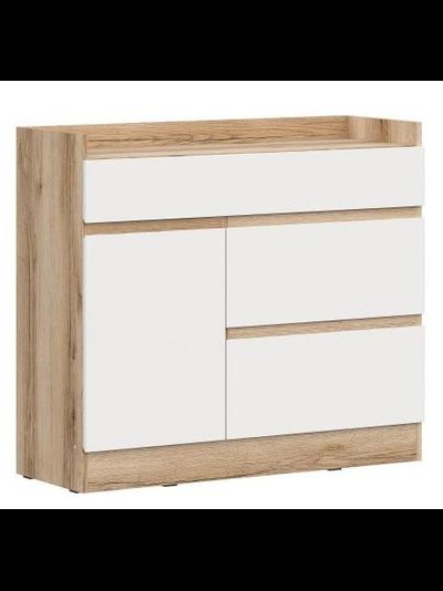 Брауни Комод  Дуб Делано/Белый
