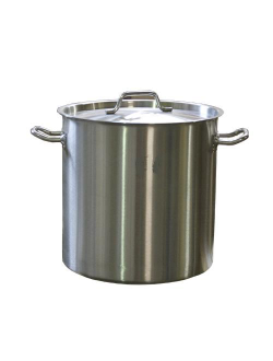 Котел 25 л. нерж. d=32 см. h=30 см. тройное дно с крышк. (индукция) MGsteel /1/