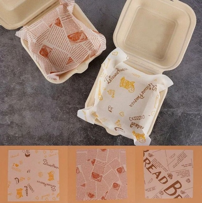 Бумага для бенто-торта ("Газета с фото", 100 шт.), 18*18см