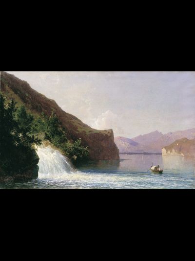 Картина обогреватель, репродукция Арсения Мещерского Водопад