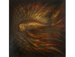Картина Олега Королёва &quot;Золотая рыба&quot; холст масло 40х40 см 2012 год