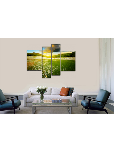 Модульная картина "Ромашки на солнце"