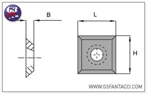 Квадратные поворотные твердосплавные ножи G3Fantacci 0540 14*14