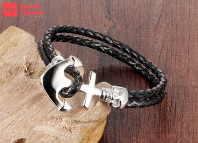 браслет с якорем