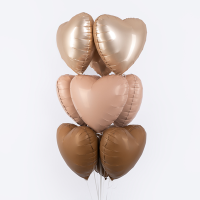 Шар (18''/46 см) Сердце, Винтажная роза, Матовый