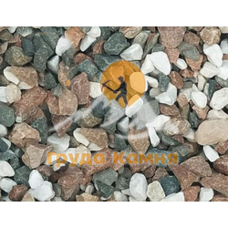 Гравий цветной, фракция 10-20 мм (бело-розовый, серый)