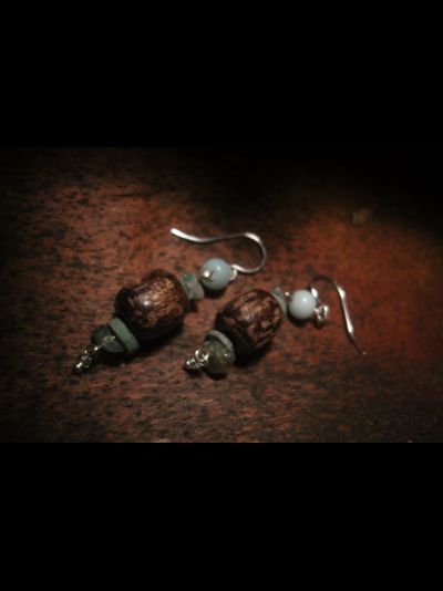 Благотворительность. Серьги "Прогулка по спящему лесу"