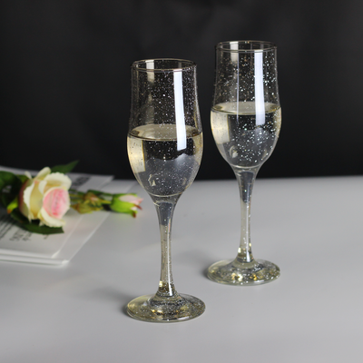 Бокал для шампанского "графит-снег"