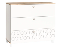 Комод Эйп 13.322 белый шагрень, дуб белый