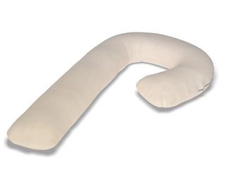 Подушка обнимашка для детей формы J размер 280 см с наполнителем био пух  + наволочка на молнии