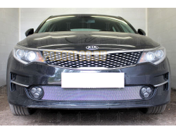 Защита радиатора KIA Optima 2015-2018 chrome низ
