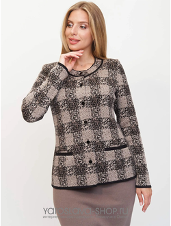 Модель: М-3119. Трикотажный жакет бежевого цвета