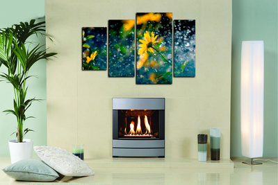 Модульная картина "Летний дождь"