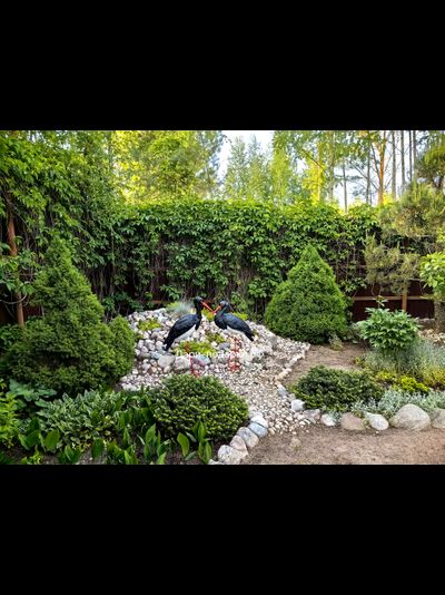 Аист черный  115*75см  2,9кг  2895/012664  Фигура из полистоуна отличается повышенной прочностью и износостойкостью, устойчива к воздействию влаги, UF-лучей и других разрушающих факторов внешней среды.