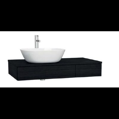 Модуль под раковину с выдвижным ящиком, Vitra Origin, 90 см, левосторонний, черный дуб, 65673