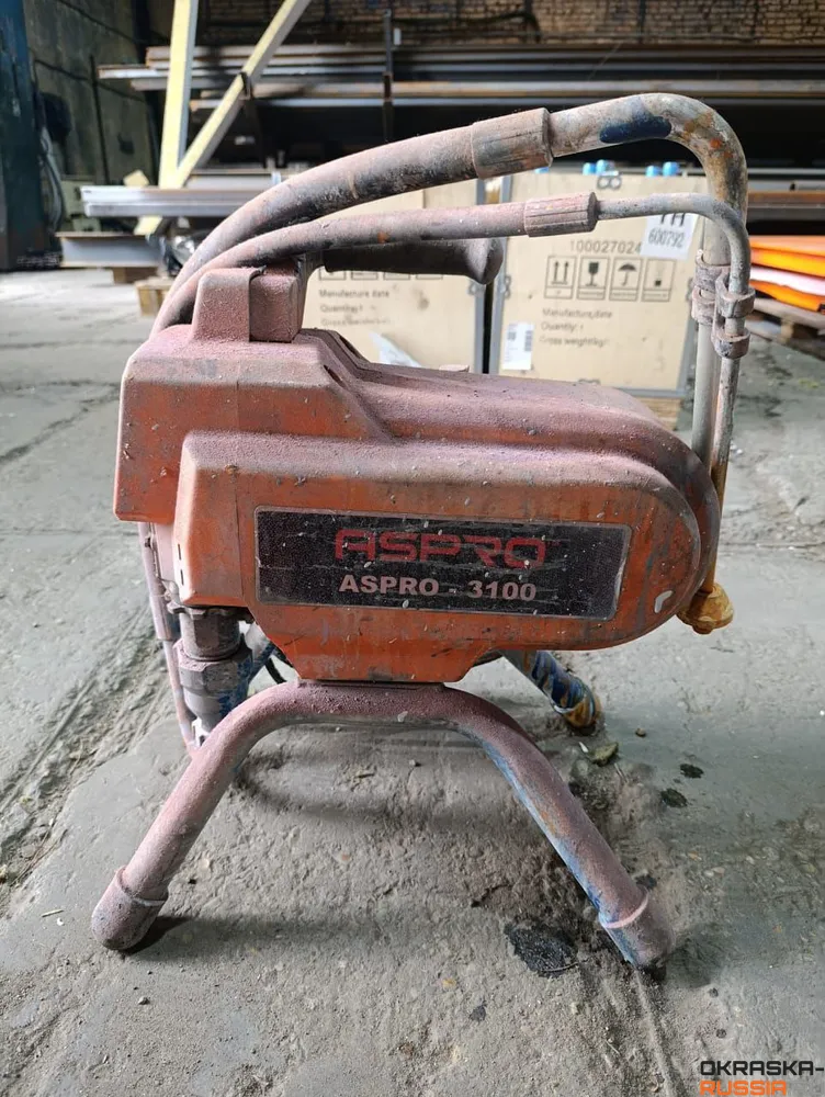 ASPRO-3100 окрасочный агрегат высокого давления - фотография со стройки