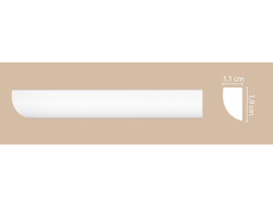 Плинтус потолочный гладкий DECOMASTER A019 (19*11*2000мм)