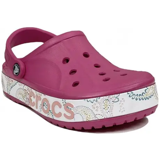 CROCS BAYABAND BANDANA PRINT CLOG РОЗОВЫЕ