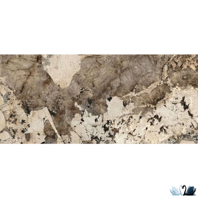 Керамогранит FMAX Milan Brown 6mm glossy 120x270 см серо - коричневый