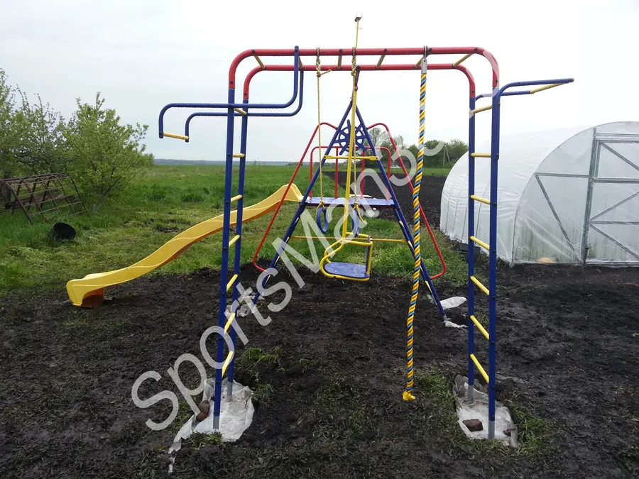 УЛИЧНЫЙ ДЕТСКИЙ СПОРТИВНЫЙ КОМПЛЕКС ПИОНЕР-МОРЯЧЕК С ГОРКОЙ S-line 3 м