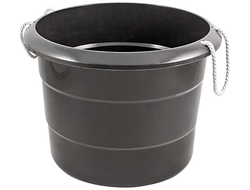 Ведро строительное пластиковое для переноски раствора, усиленные стенки, канатные ручки 40 л 04100