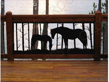 Металлическая вставка в перила - 0002-"HORSES"