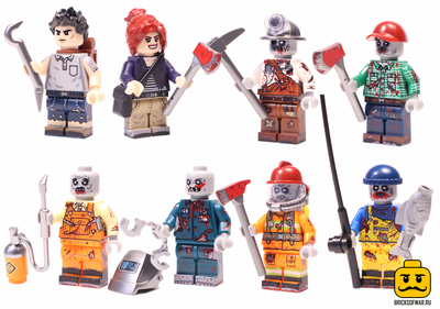Набор зомби-апокалипсис 8 фигурок, совместимых с Лего