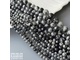 Обсидиан снежный, шары 8,3-8,6/10,5-10,7 мм, цена за нить 19 см