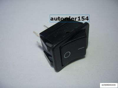 Выключатель клавиша чёрная "широкая" (2 положения, без фиксации) 03000128